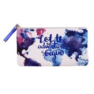 Artists Loft Let The Adventure Begin Pouch Accessory Bag Makeup Pencil Bag